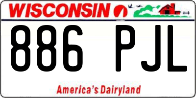WI license plate 886PJL