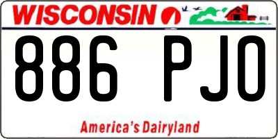 WI license plate 886PJO