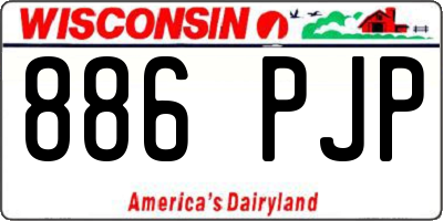 WI license plate 886PJP