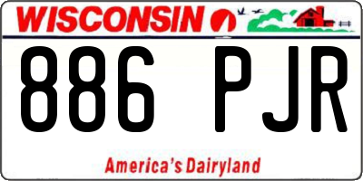 WI license plate 886PJR