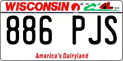 WI license plate 886PJS