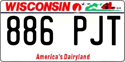 WI license plate 886PJT