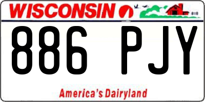 WI license plate 886PJY