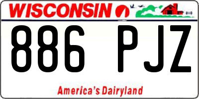 WI license plate 886PJZ