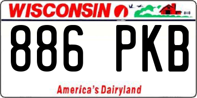 WI license plate 886PKB