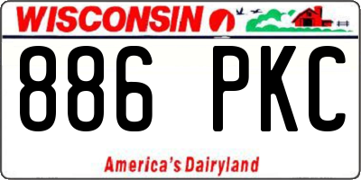 WI license plate 886PKC