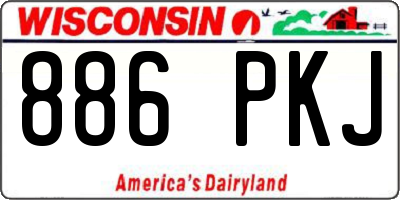 WI license plate 886PKJ
