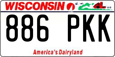 WI license plate 886PKK