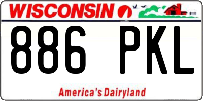 WI license plate 886PKL