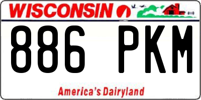 WI license plate 886PKM