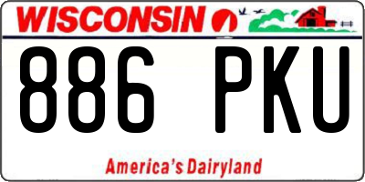 WI license plate 886PKU