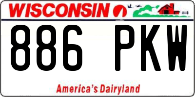 WI license plate 886PKW