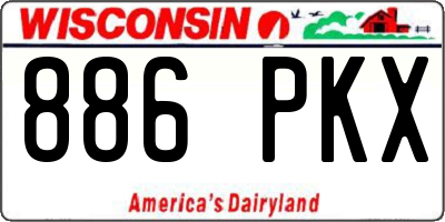 WI license plate 886PKX
