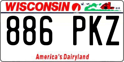 WI license plate 886PKZ