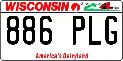 WI license plate 886PLG