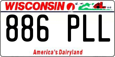 WI license plate 886PLL
