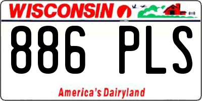 WI license plate 886PLS