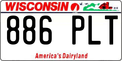 WI license plate 886PLT