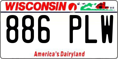 WI license plate 886PLW