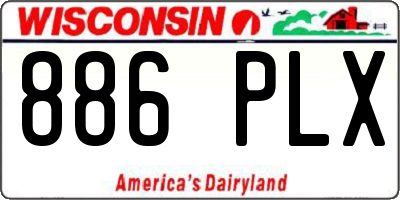 WI license plate 886PLX