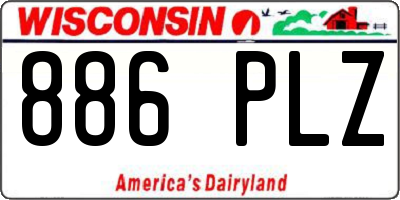WI license plate 886PLZ