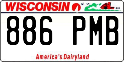 WI license plate 886PMB