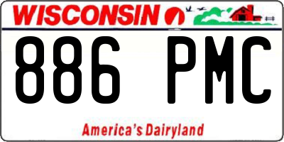 WI license plate 886PMC