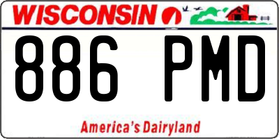 WI license plate 886PMD