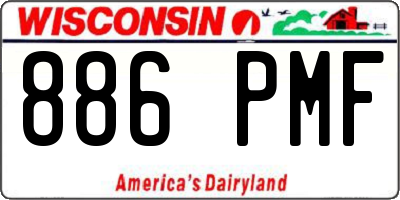 WI license plate 886PMF