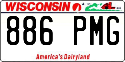 WI license plate 886PMG