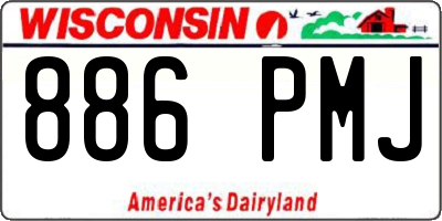 WI license plate 886PMJ