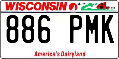 WI license plate 886PMK