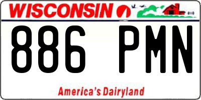 WI license plate 886PMN