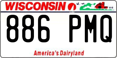 WI license plate 886PMQ
