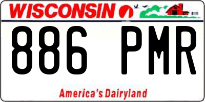 WI license plate 886PMR