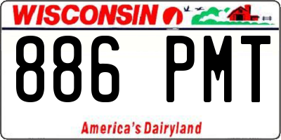 WI license plate 886PMT