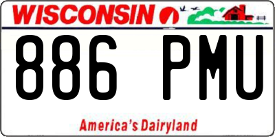 WI license plate 886PMU