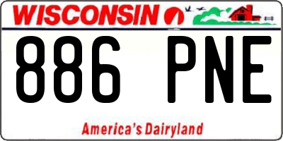 WI license plate 886PNE
