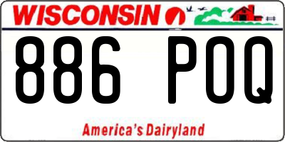 WI license plate 886POQ