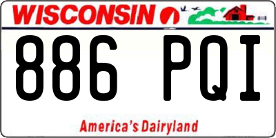 WI license plate 886PQI