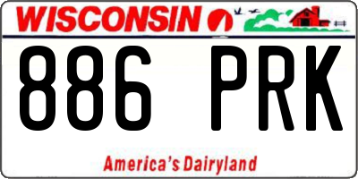 WI license plate 886PRK