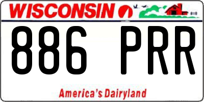 WI license plate 886PRR