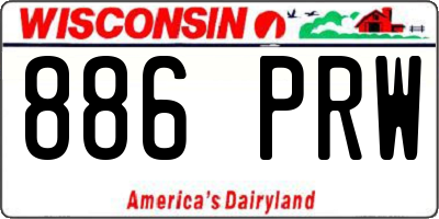WI license plate 886PRW