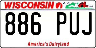 WI license plate 886PUJ