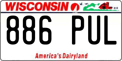 WI license plate 886PUL
