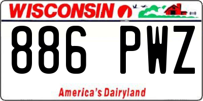 WI license plate 886PWZ