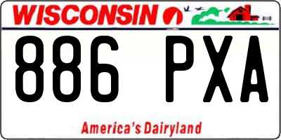 WI license plate 886PXA