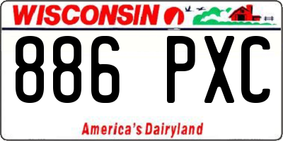 WI license plate 886PXC