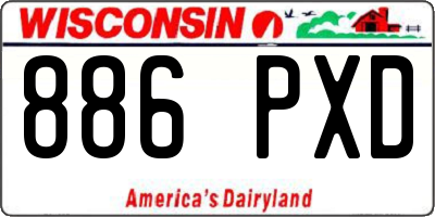 WI license plate 886PXD