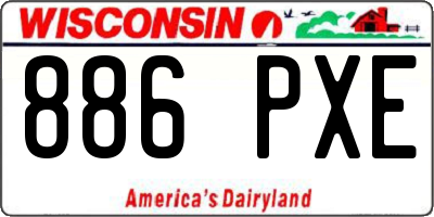 WI license plate 886PXE